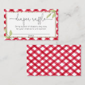 Rote Gingham-Grillen Sommerpreisverlosung Begleitkarte (Vorne/Hinten)