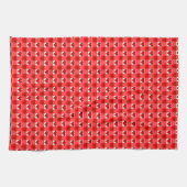Rote Gingham-Herzen Geschirrtuch (Horizontal)