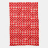 Rote Gingham-Herzen Geschirrtuch (Vertikal)
