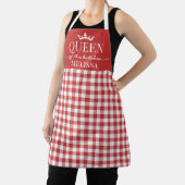 Rote Gingham-Königin der Küche Schürze (InSitu)