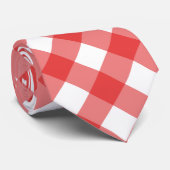 Rote Gingham-Krawatte Krawatte (Gerollt)
