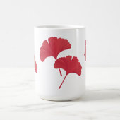 Rote Ginkgo-Blätter Kaffeetasse (Mittel)