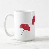 Rote Ginkgo-Blätter Kaffeetasse (Links)