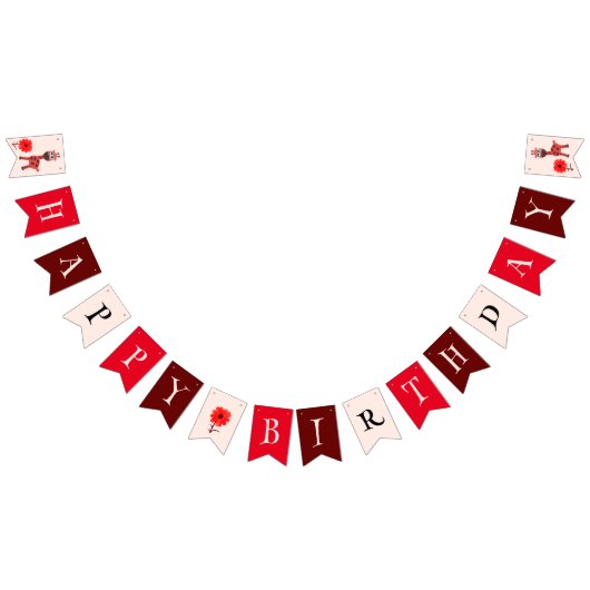 Rote Giraffe Wimpelkette (Alle)