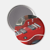 Rote Gitarre auf Lager Magnet (Vorderseite/Rückseite)
