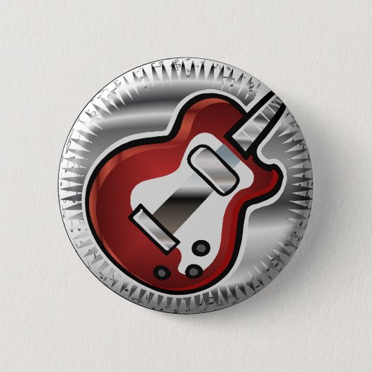 Rote Gitarre Button (Vorderseite)