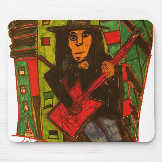 rote Gitarre Mousepad (Vorne)