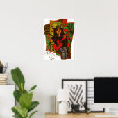 rote Gitarre Poster (Heimbüro)