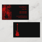 Rote Gitarre Visitenkarte (Vorne/Hinten)