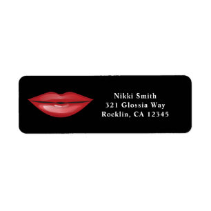 Rote Glänzende Lippen Kuss Chic Moderne Glamour Sc