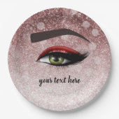 Rote Glasien Augen | Makeup artist Pappteller (Vorderseite)