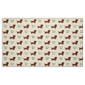 Rote glatte Dackel 2 Stoff (Fat Quarter (45,7 x 55,9 cm))