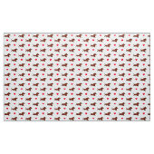 Rote glatte Dackel-laufende Herzen Stoff (Yard (91,4 cm))