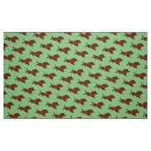 Rote glatte Dackel-laufendes Moos-Grün Stoff (Fat Quarter (45,7 x 55,9 cm))