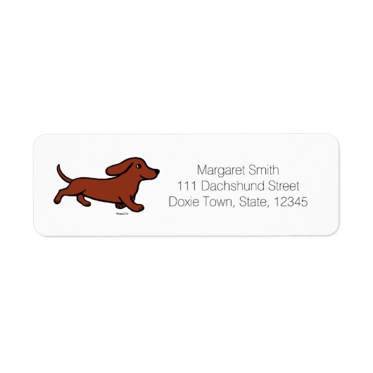 Rote glatte Dackel läuft (Vorne)