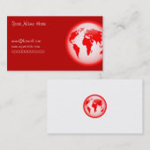 Rote glatte Kugel, Ihr Name hier, Visitenkarte (Vorne/Hinten)