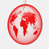 Rote glatte Kugel Keramik Ornament (Links)