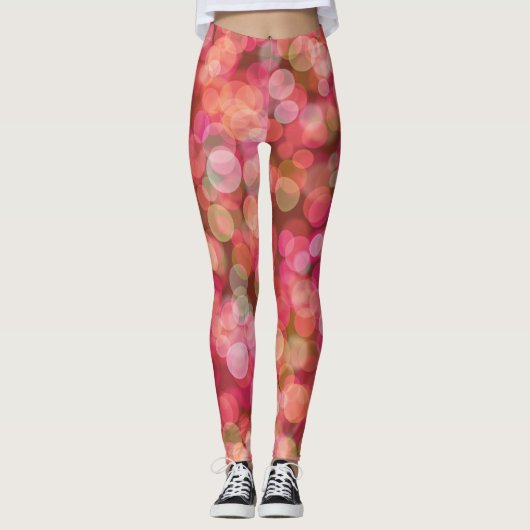 Rote Gleitfarbe Leggings (Vorderseite)