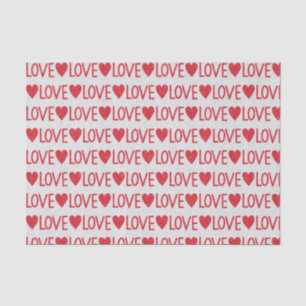 Rote Glitter-Herzen Liebes Valentinstag Geschenk  Seidenpapier