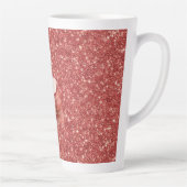Rote Glitter Rosa Liebe Freude Schmetterlinge Milchtasse (Rechts)
