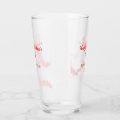 Rote Glitterlinien frohen Valentinstag Spirale Nam Glas (Links)