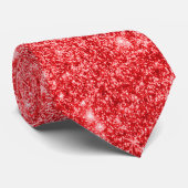 Rote Glittersterne Krawatte (Gerollt)