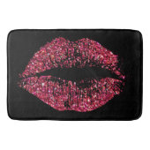 Rote Glitzer-Lippen #2 Badematte (Vorderseite)