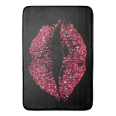 Rote Glitzer-Lippen #2 Badematte (Vorderseite Vertikal)