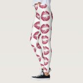 Rote Glitzer Lippen #2 Leggings (Links)