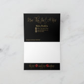 Rote Glitzer Lippen Dankeskarte (Innenseite)