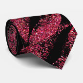 Rote Glitzer Lippen Krawatte (Gerollt)