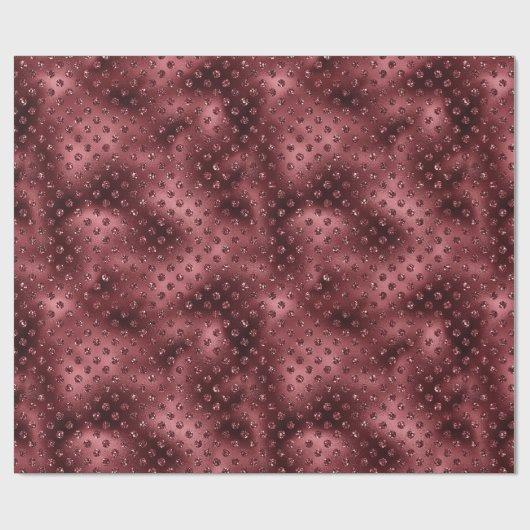 Rote Glitzer Punkte Geschenkpapier (Flach)