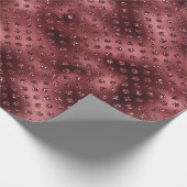 Rote Glitzer Punkte Geschenkpapier (Ecke)