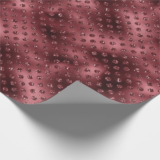 Rote Glitzer Punkte Geschenkpapier (Ecke)