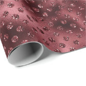 Rote Glitzer Punkte Geschenkpapier (Rolleneckpunkt)