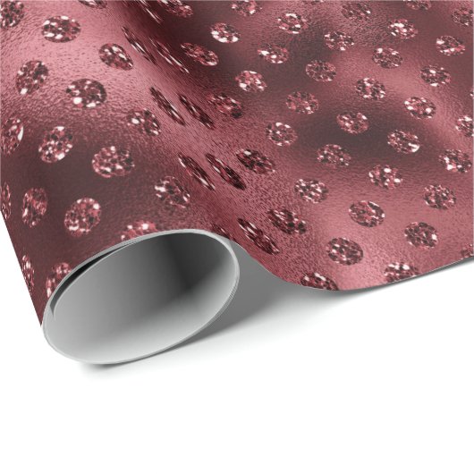 Rote Glitzer Punkte Geschenkpapier (Rolleneckpunkt)