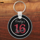 Rote Glitzer Schlüsselanhänger (Vorderseite)