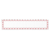 Rote Glitzer Sterne kurzer Tischläufer (Horizontal)