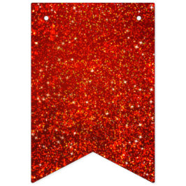 Rote Glitzer. Wimpelkette