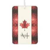 Rote Glitzern in Kanada Monogram Autolufterfrischer (Vorderseite)
