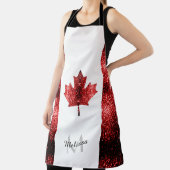 Rote Glitzern in Kanada Monogram Schürze (InSitu)