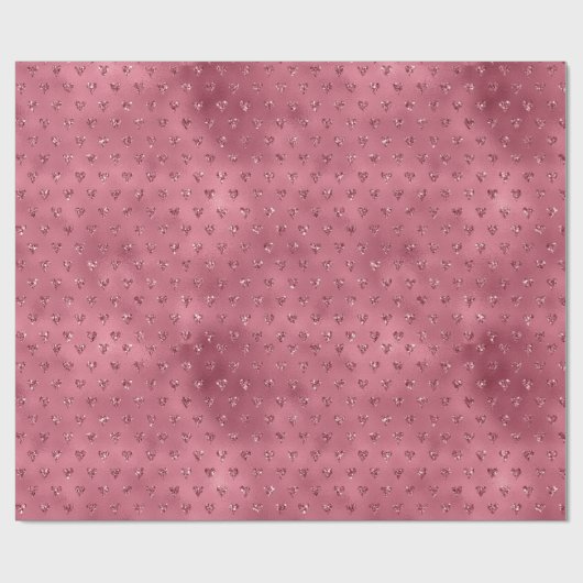 Rote Glitzy Glitzer Herz Geschenkpapier (Flach)