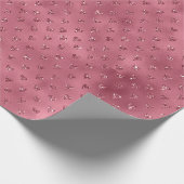 Rote Glitzy Glitzer Herz Geschenkpapier (Ecke)