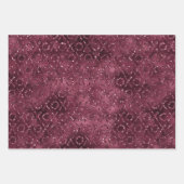 Rote Glitzy Glitzer Herz Geschenkpapier Set (Vorderseite 2)