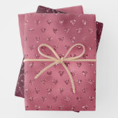 Rote Glitzy Glitzer Herz Geschenkpapier Set (Beispiel)