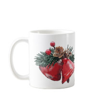 Rote Glocken & Pinecone Weihnachten Klassische Tas