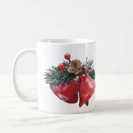 Rote Glocken & Pinecone Weihnachten Klassische Tas Kaffeetasse