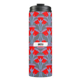 Rote Glockenblume Personalisierter Thermobecher Thermosbecher