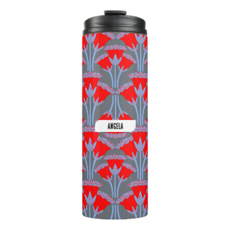 Rote Glockenblume Personalisierter Thermobecher Thermosbecher
