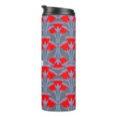 Rote Glockenblume Personalisierter Thermobecher Thermosbecher (Nach rechts gedreht)